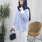 تصویر  شومیز داکرون راه راه