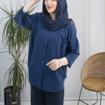 تصویر  شومیز شانتون آستین بندی