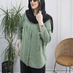 تصویر  شومیز شانتون آستین بندی