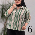 تصویر  شومیز لینن جلو دکمه
