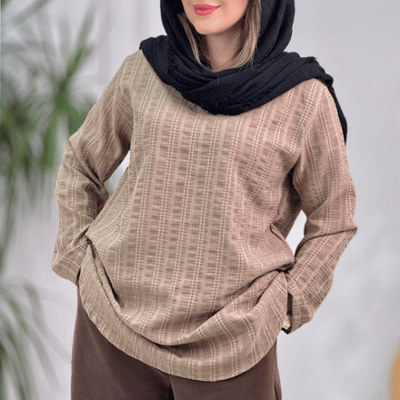 تصویر  شومیز شانتون یقه کوبایی