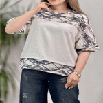 تصویر  شومیز کیمینو یقه گرد