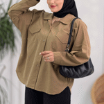 تصویر  شومیز لینن جیب پاکتی