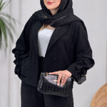 تصویر  مانتو کتی آستین شیپوری