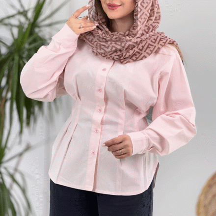 تصویر  شومیز لینن کمر گنی