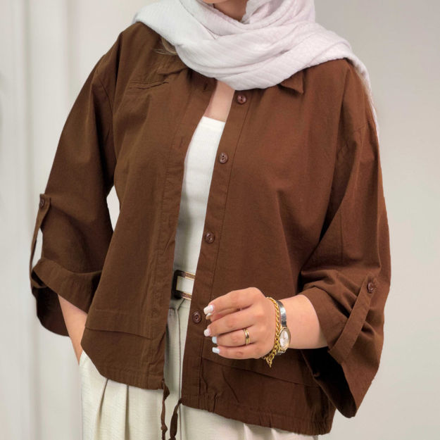تصویر  شومیز لینن پایین گتر