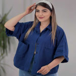 تصویر  شومیز لینن پانچ 2جیب