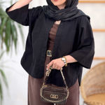 تصویر  شومیز لینن پایین هلالی