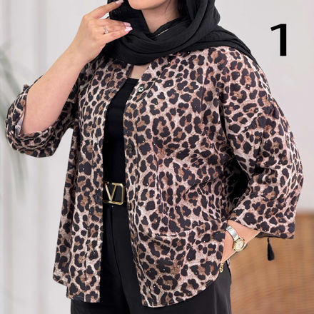 تصویر  شومیز پلنگی نگینی