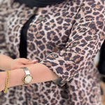تصویر  شومیز پلنگی نگینی