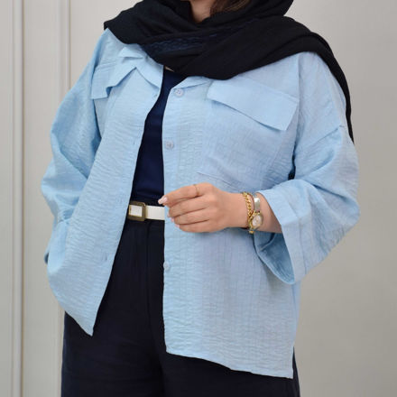تصویر  شومیز شانتون زیپی 2 جیب