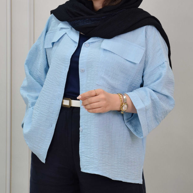 تصویر  شومیز شانتون زیپی 2 جیب
