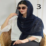 تصویر  شال نخ حصیری طرحدار