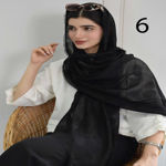 تصویر  شال نخ حصیری طرحدار