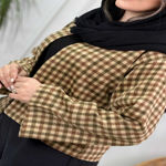 تصویر  کت پالتویی طرحدار